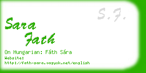 sara fath business card