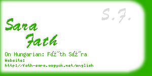 sara fath business card